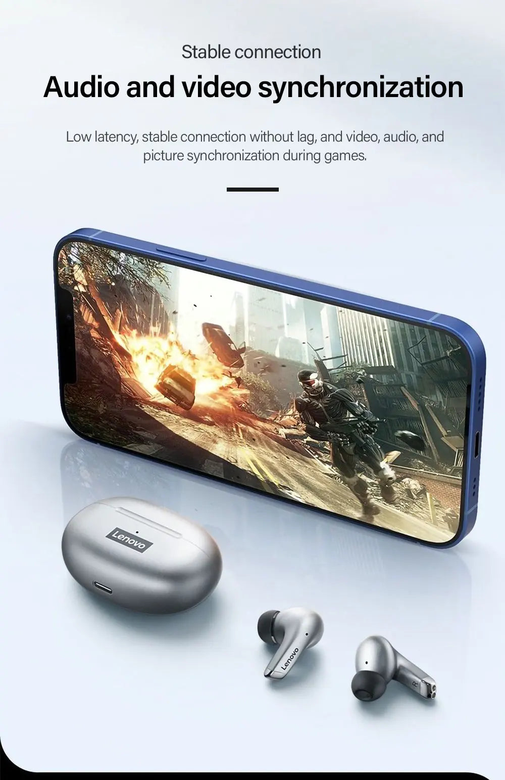 Lenovo LP5 TWS Bluetooth Earphone 9D Stereo HiFi Sports Waterproof Wireless Earbuds for iPhone 13 Xiaomi Bluetooth Headphones