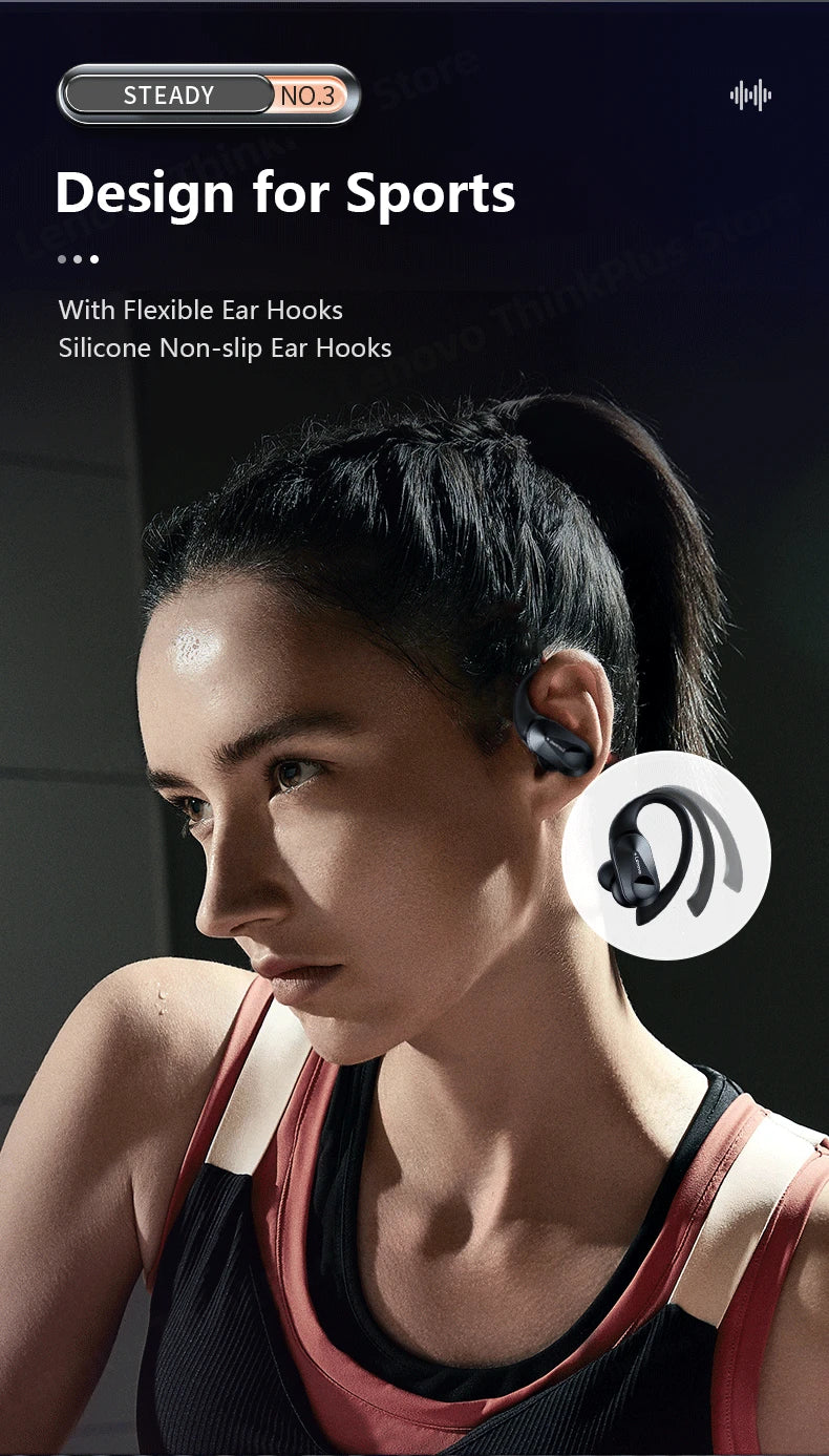 Lenovo LP75 Bluetooth 5.3 Earphones TWS Wireless Sport Headphones LED Digital Display HiFi Stereo Noise Reduction Gaming Earbuds