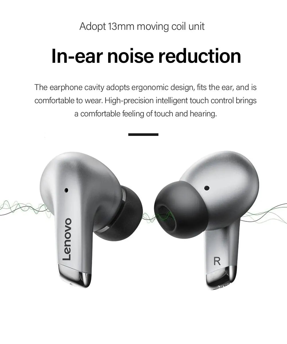 Lenovo LP5 TWS Bluetooth Earphone 9D Stereo HiFi Sports Waterproof Wireless Earbuds for iPhone 13 Xiaomi Bluetooth Headphones