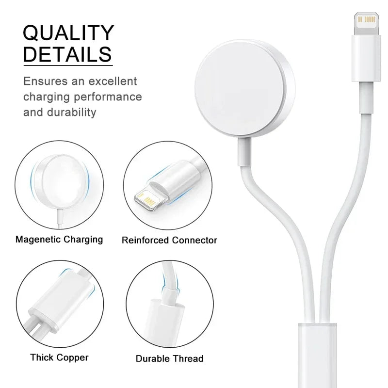 Cable For Apple iWatch Wireless , Charging For iPhone USB Lightning