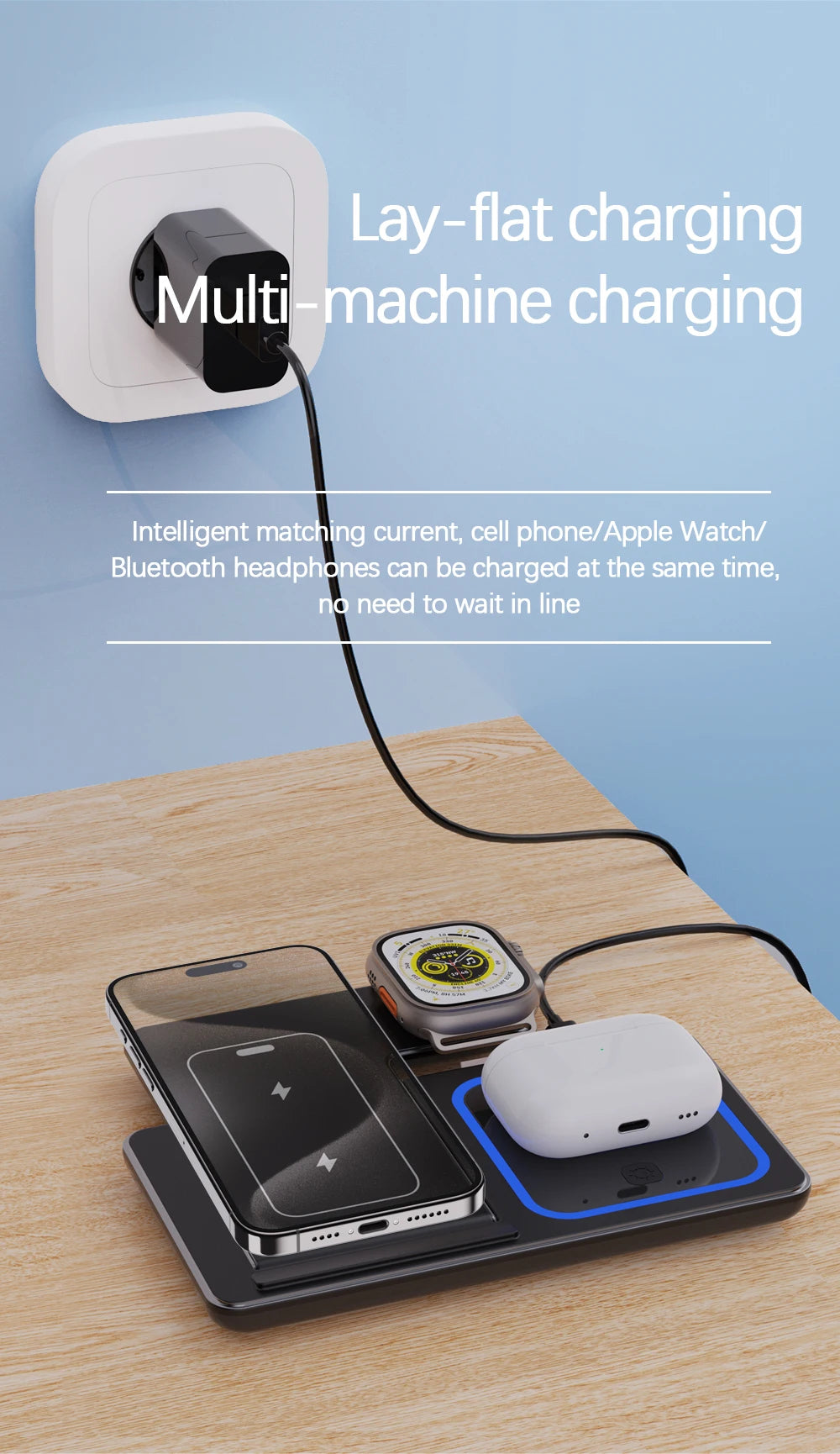 Wireless Charger Stand 3 in 1