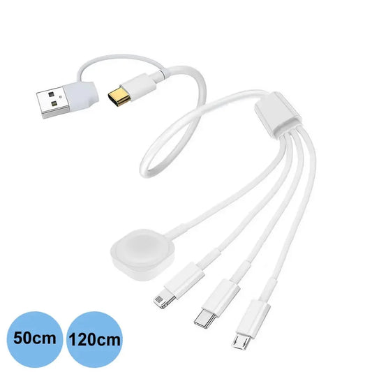 For iWatch & Phone Multi Charging Cable for iPhone  Type C/Android Wireless Charging for Apple Watch Ultra SE/9/8/7/6/5/4